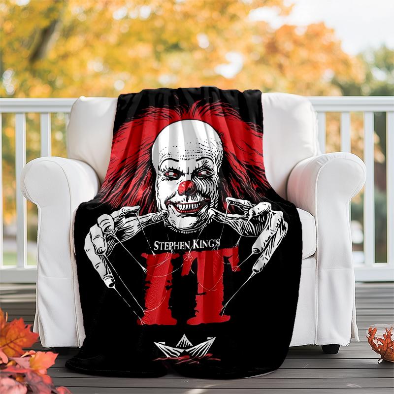 Halloween-Horror-Motiv Bedruckte Decke - Perfekt für Sofa, Bett, Reisen & Outdoor-Nutzung | Maschinenwaschbar, Gemütlich & Langlebig.