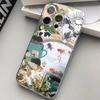 China Chic Mosaic Graffiti Green Rattan Phone Case For iPhone 17 15 14 13 11 12 16 Pro Max Plus Mini Transparent Silicone Soft