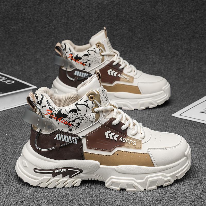 New Men's Fashion Casual Low Top Sports Shoes Students Thick Sole Comfortable Sneakers Boys Male Classic Breathable Basketball Shoes