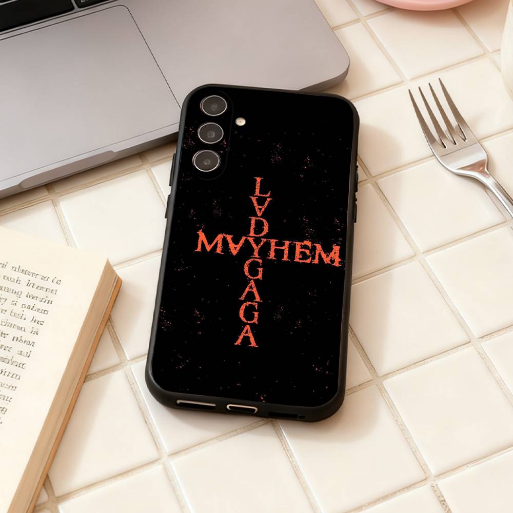 

LADY GAGA M-MAYHEM phone Case For Samsung Galaxy A73,A72,A71,A70,A53,A52,A51,Others Soft Black Shell Samsung a72