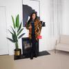 Chemise à Manches Longues Boutonnée Col Doux Style Camouflage Veste Chemise Ourlet Effiloché Blouse Camouflage pour Femmes