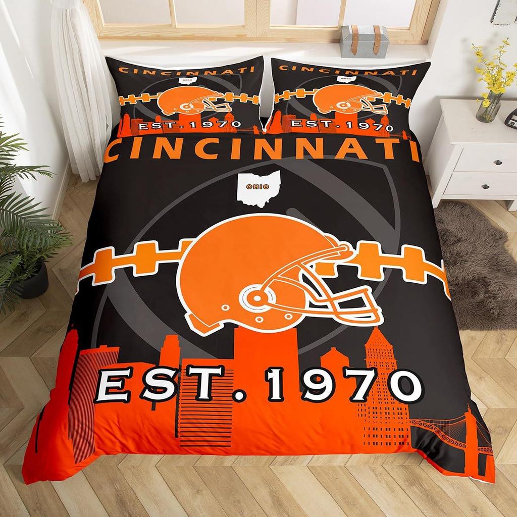 Rugby Three-Piece Quilt Cover 3D Digital Printing Bedding Set Four Seasons Bed Cover