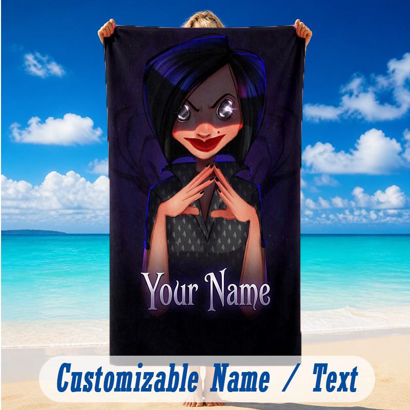 Beach Towel Custom Name Text, Quick Dry Large Towel For Beach HomeCoraline Other Mother
