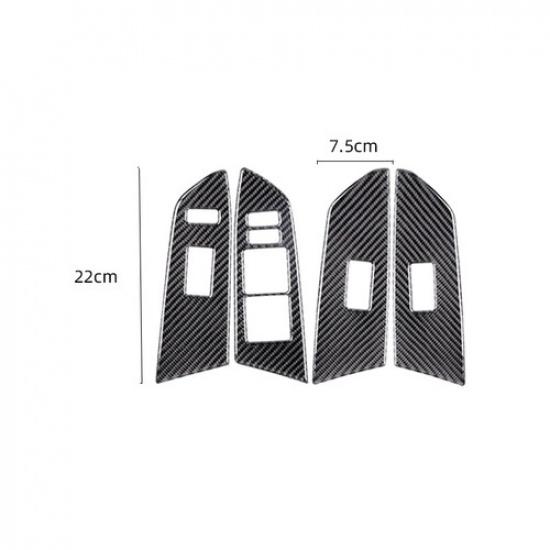Carbon Fiber Interior Door Window Switch Cover Trim for Toyota Tundra 2014-2018