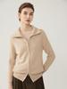 Women's Elegant Cashmere Cardigan: Winter 2026, Double Zipper, Loose Fit, Lapel Base Layer, Warm Outerwear