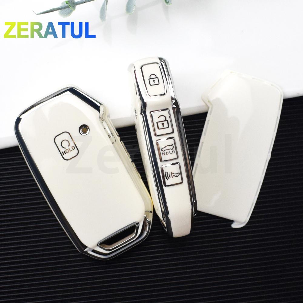 5 Buttons Tpu Car Key Shell Fob Holder Cover For Kia Ceed Cerato Forte Niro Seltos Sorento Soul Sportage Telluride K5 Keyless