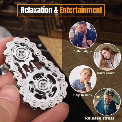 Kettenräder Schwungrad Fingertip Gyro Fidget Spinner Antistress Angst Metall Bike Ketten EDC Spinner Zappeln Spielzeug Für Erwachsene Kinder