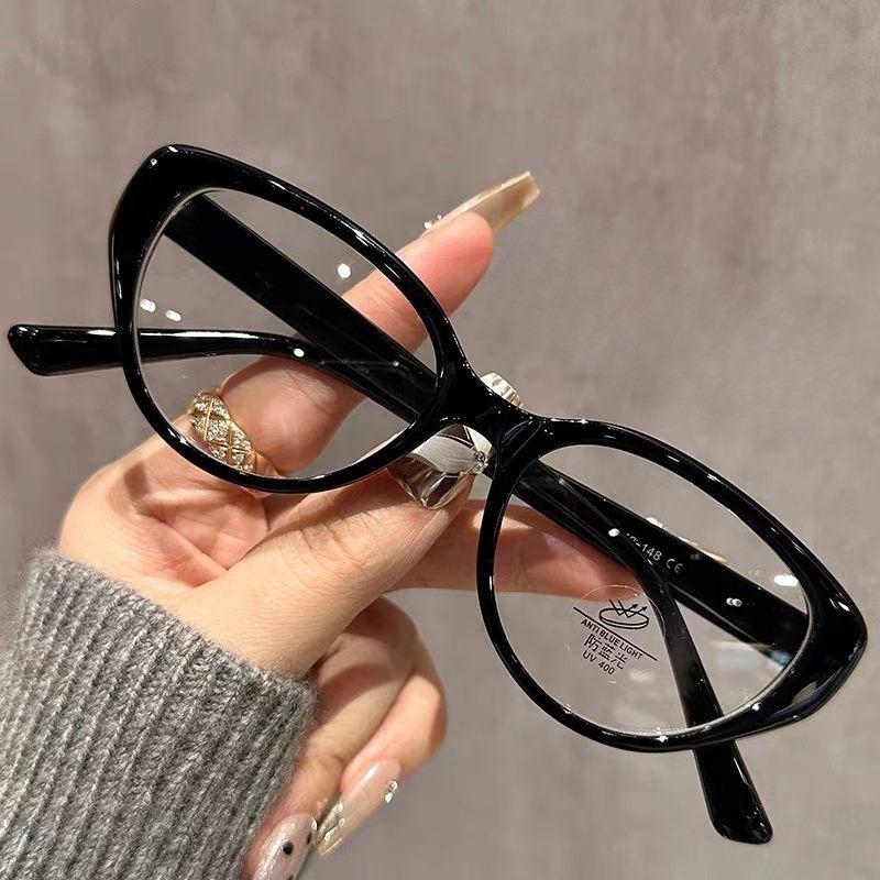 5 pcs Vintage Brown Cat Eye Reading Eyeglasses for Women Girls Fashion Blue Light Blocking Lens Glasses Vacation Eyewear