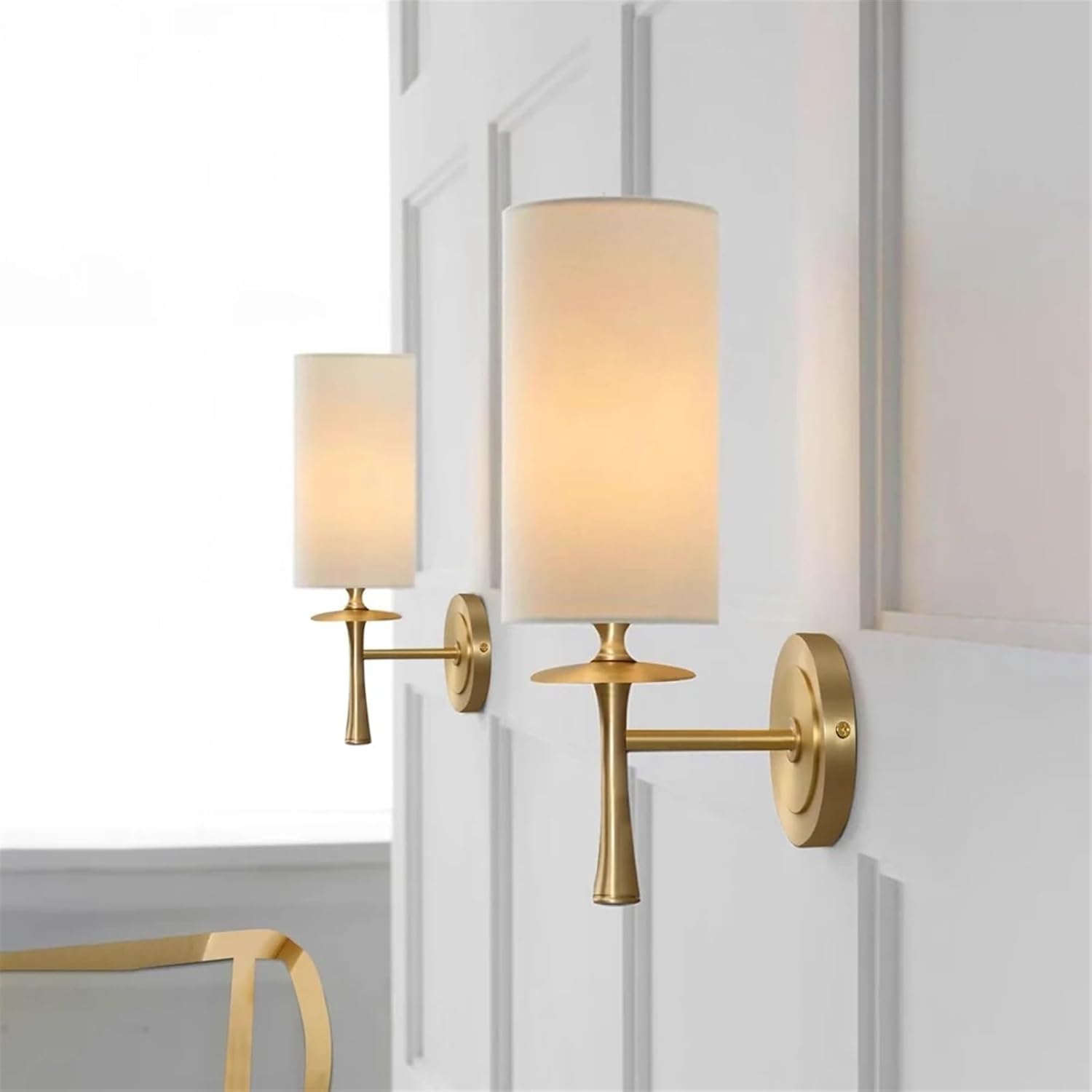 

Brass lamp American Retro Wall Lamp Corridor Staircase Lighting Living Room TV Wall Decor Wall Light Bedroom Bedside Lamps(A) A