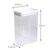 2 Pack Clear Food Storage Canister Stackable Airtight Plastic Kitchen Organization Container Ideal Food Snacks and Supplies