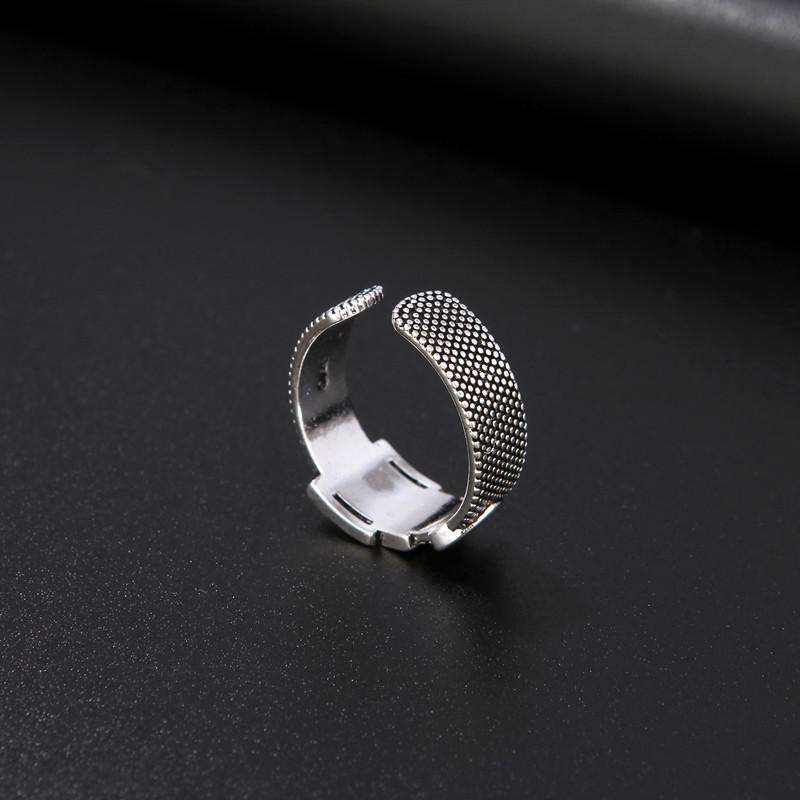 Vintage Belt Buckle Tail Ring Men And Women Quan Zhilong Ring Index Finger Ring Belt Head Ring Opening Accessories