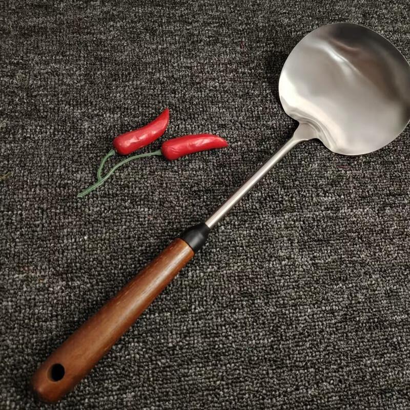 Wutuo Stainless Steel Spatula with Mushroom Walnut Wood Handle