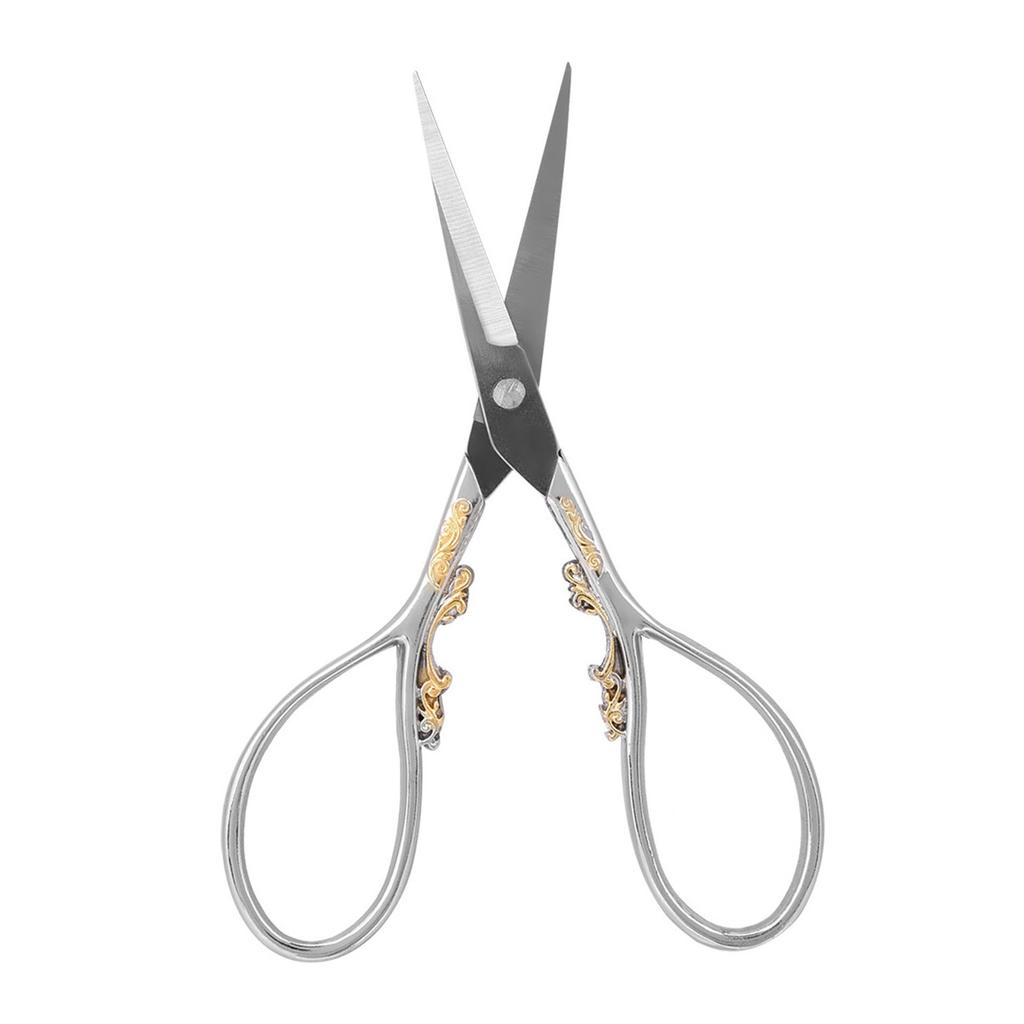 1pc Stainless Steel Tailor Scissors Household   Sewing Accessories(black with gold pattern)