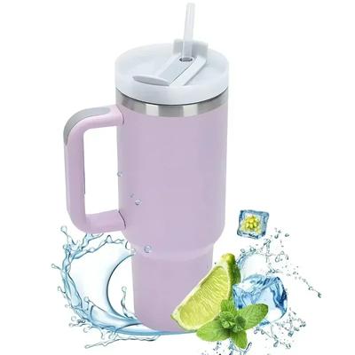 40oz Isolert Tumbler Acuum Cup 2.0 Termokopp for Med Håndtak Sugerør Rustfritt Stål Varm og Kald Kaffedrikker