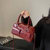 IELGY Ladies Messenger Bag Silver Retro Portable Commuter Boston Bag