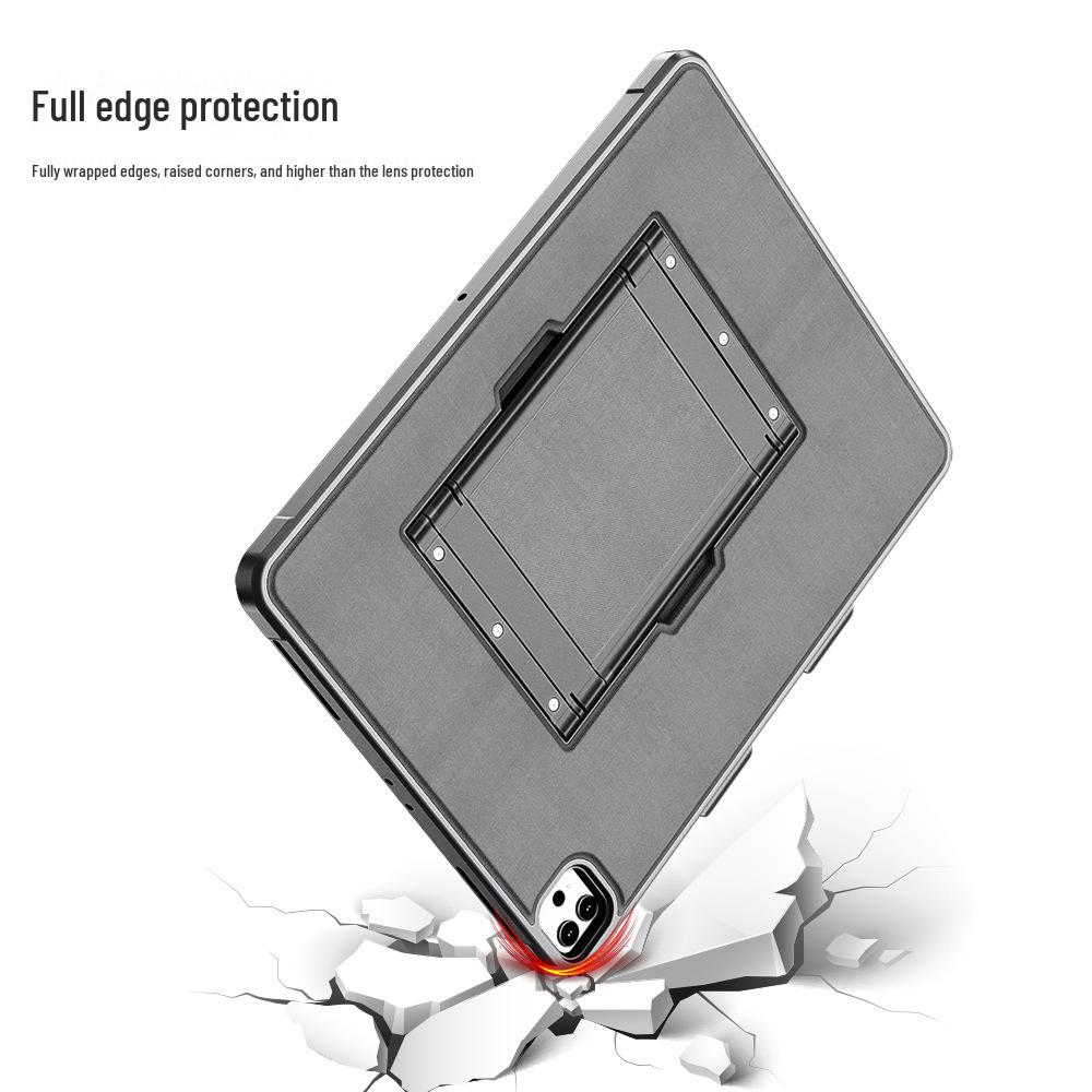 Schutzhülle für iPad mit Stifthalter für iPad 10.2 und Pro 11, inklusive erhöhtem Aufstellfuß.