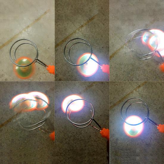 Spinning Toy with Wheel Handle Colored LED Light Spin Freedom Funny Interactive Novelty Toys Magnetic Gyro Wheel Hand Spinner Children Birthday Gift