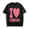 I Love Concha Mexican Sweet Bread Graphic Casual Top Pure Cotton T-shirt