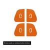 Waterproof Suede Door Switch Button Stickers Non-Slip Anti-Scratch Car Window Lift Button Trim Covers Auto Interior Accessories