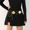 Women's Slimming Metal Waist Chain with Round Ring Decoration
