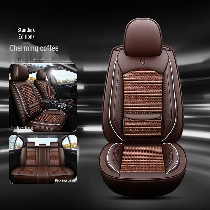 All-Season Universal Leather Car Seat Cushion for Five-Seater Vehicles