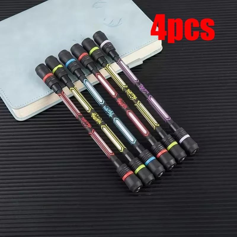 1/4pcs Fidget Spinner Pen Set, 0.5mm Ballpoint for Stress Relief & Focus, Fun Office Desk Toy & Gift for Adults, Smooth Writing