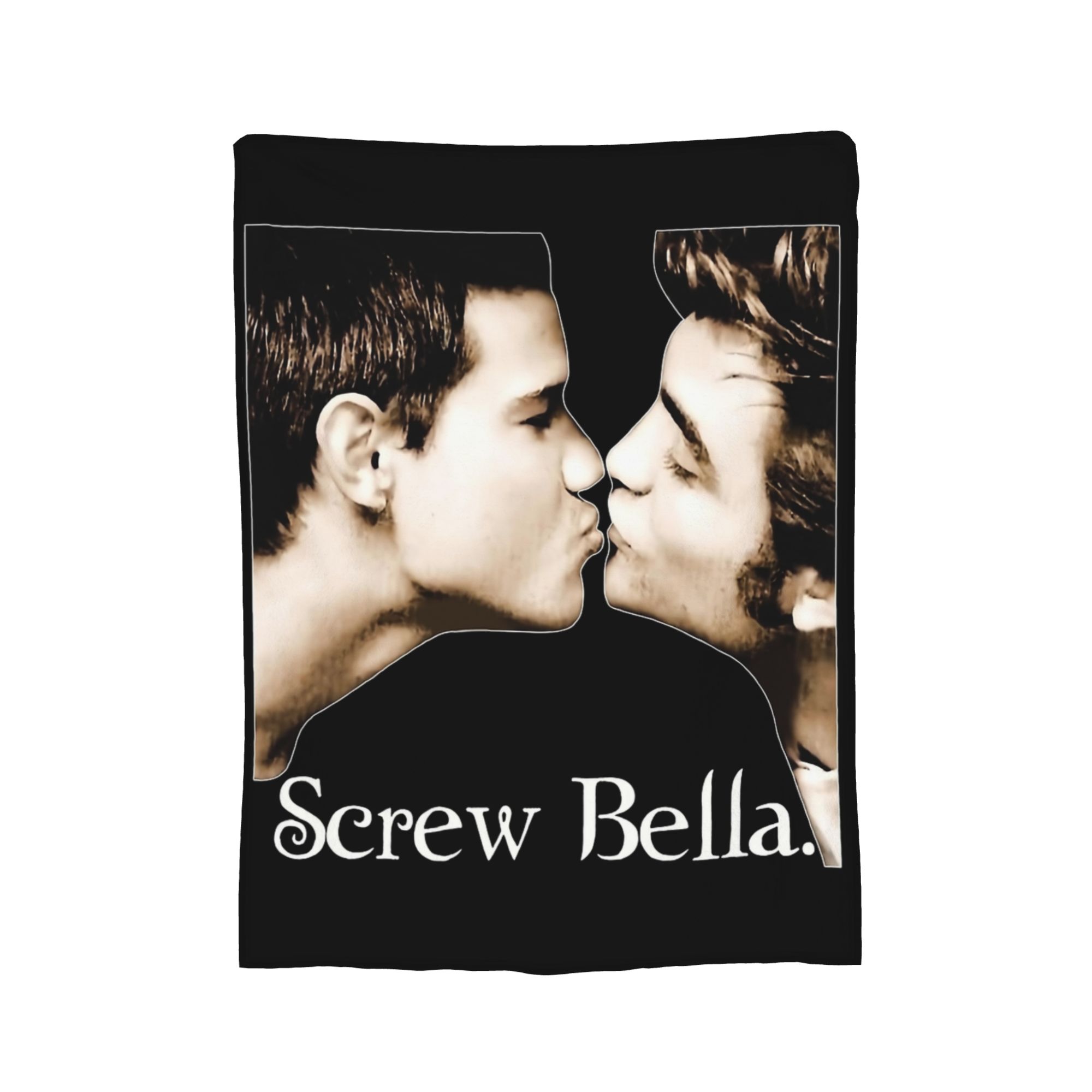 Screw Bella Twilight Edward Jacob Black Blanket Fleece All Season Multifunction Warm Throw Blankets for Bedding Outdoor Quilt Size: 75*100cm, Weight: 230 GSM