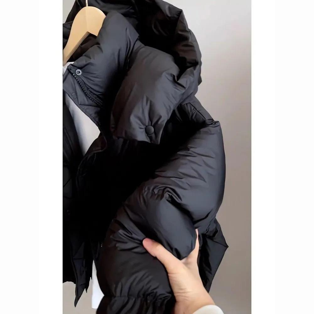 Winter Women Down Padded Jacket Women's Short Hooded Thick Padded Jacket Bread Jacket Loose Padded Jacket