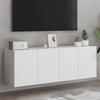 VidaXL Wall-mounted TV Cabinets 2 Pcs White 60x30x41 Cm 836939