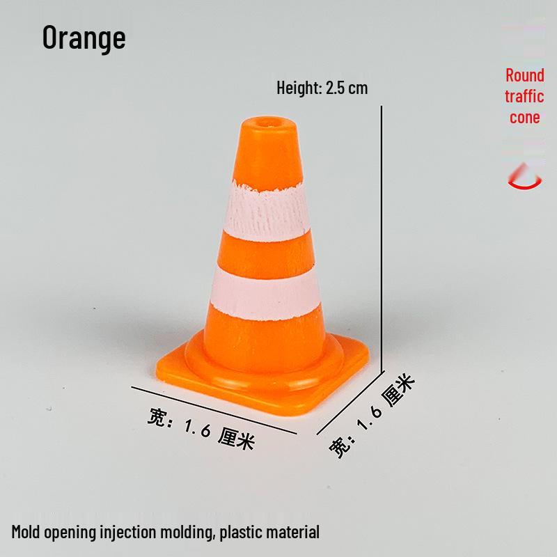 Speed Bump & Traffic Scene Model Toys: Cars, Cones, Signs, Lights, Plates