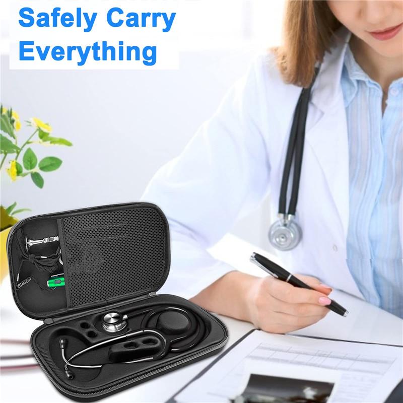 Stethoskop Aufbewahrungsbox EVA Tragbare Reise-Tragetasche Netztasche für Littmann Kardiologie Festplatte Stift Medizinischer Organizer