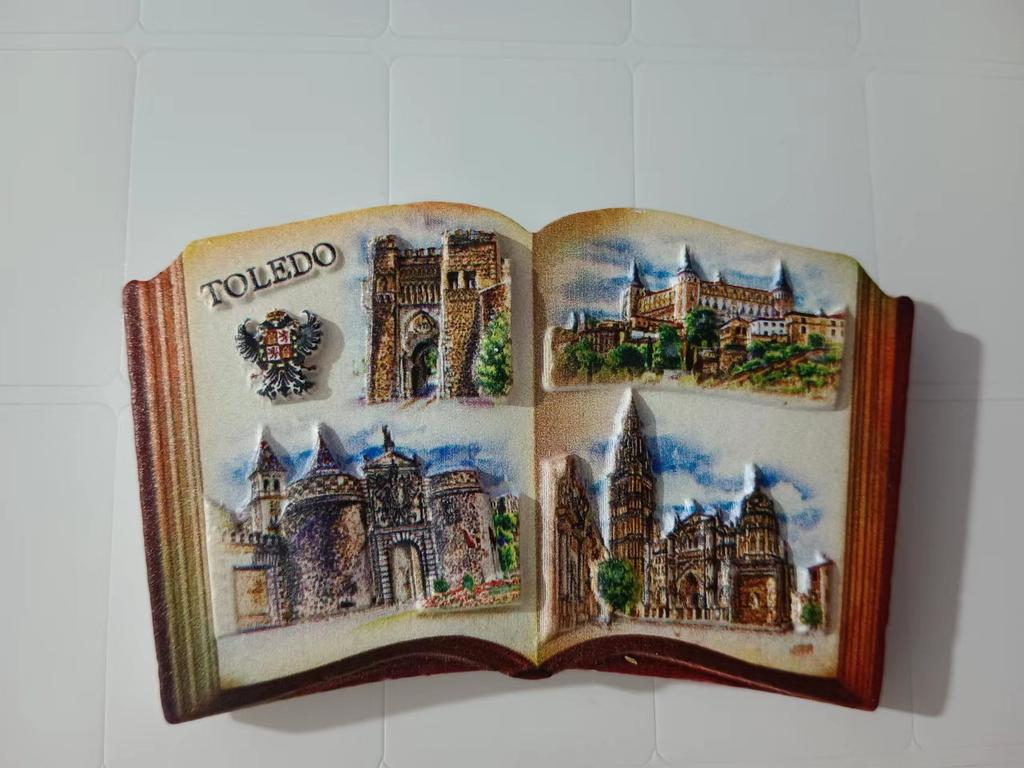 Kühlschrankmagnet mit Spanien-Land-Souvenir, Madrid, Barcelona, Magnetmagnete für den Kühlschrank, Kunstharz, bemalt, dekoratives Kunsthandwerk