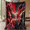 AC Milan Theme Blanket Soft Flannel Blanket Plush Throw Blanket Cozy Sofa Bed Blanket for Home Decor