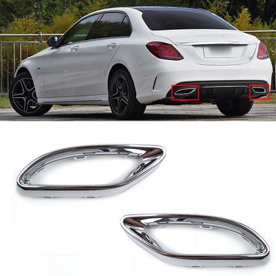 A2058852221 A2058852321 Rear Bumper Left&Right Cover Exhaust Pipe Hole Trim For Mercedes Benz A B C E Class