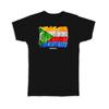 Gift T-Shirt : Comoros Flag Africa Travel Expat Country Watercolor