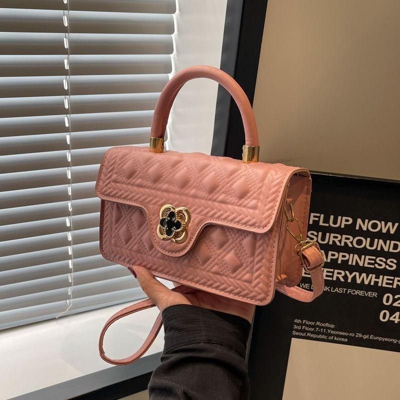 2024 New Fashion Diamond Grid Texture Shoulder Commuter Simple Handbag