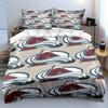 "Red A Logo with White Swirling Design" Print Bedding Set Duvet Cover Pillowcases (1* Duvet Cover 2* Pillowcases Do Not Include Comforter)
