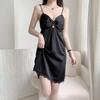 2025 Elegant Summer Satin Chiffon Nightgown for Women - Breathable, Loose, Plus Size Spaghetti Strap Pajamas