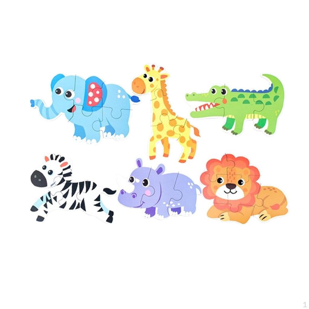 Cartoon Puzzle Early Educational Recognition Toy Stem Toys Shape Matching Montessori for