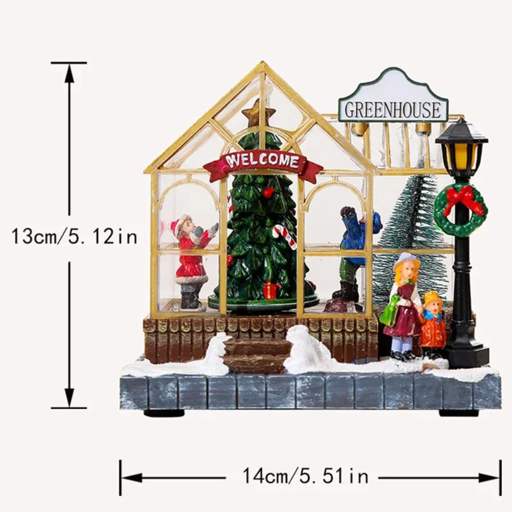 Festival Scene Musical Village Scene Decor Resin Xmas Window Display Pendant