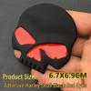 3D Metal Skull Car Emblem: Halloween Harley Hood, Tail, and Side Sticker