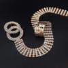 Beautiful Gift Crystal Waist Chain for Women Rhinestone Chain Belts O-Ring Chain Gift Gold