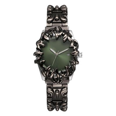 Rock Punk Analog Abnehmbares Modeaccessoire Perfekt für Tagesgeschenke Herrenuhr, Stilvoll, Wasserdicht Cool, Dunkel, Flamme, Y2K, Leuchtend, Anzeige,