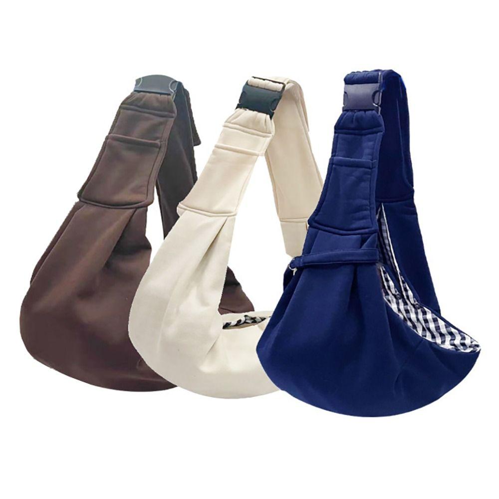 Einfarbige Hunde-Umhängetasche Beidseitig Große Kapazität Welpen-Sling-Tragetasche Faltbar Verstellbarer Schultergurt