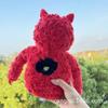 Roblox Scary Baboon Plush Red Fluffy Hollow Body Cute Horned Soft Stuffed Animal Peripheral Birthday Gift Toy For Children