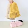 Cozy Autumn/Winter Crochet Baby Beanie with Embroidered Bear