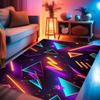 Neon Game Controller Rug Modern Gamer Room Living Room Bedroom Mats Home Decoration Carpet
