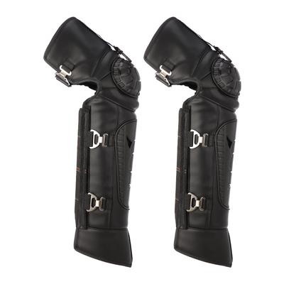 1 Pair Winter Motorcycle Warm Kneepad Motorbike Riding Knee Pads Cold And Warm Pu Windproof Thickened And Plush Leg Guards Plush