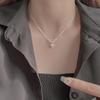 Elegant Zircon Necklace For Women Single Diamond Pendant Choker Minimalist Luxury Fashion Necklace