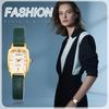 Women's Watch Genuine Leather Strap Analog Square Watch Waterproof Antique Simple Fashionable Leather Belt Square Clock Fashion Accessory - Birthday